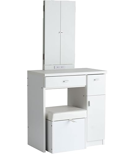 Amazon.co.jp: ライフスタイリングショップ 三面鏡ドレッサー 幅