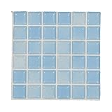 シール式モザイクタイルシート デコレ/［マカロン/1枚販売］/Z3K/スカイブルー/1枚サイズ：15cm×15cm