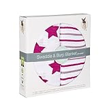 Lassig Swaddle and Burp Blanket, Stars and Stripes Girls, X-Large by Lassig [並行輸入品]