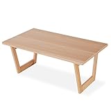 LOWYA （ロウヤ） テーブル 折り畳み 木製テーブル コーヒーテーブル 天然木 デザイン脚 幅90cm 奥行き50cm ミニタイプ ナチュラル