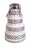 Ladybug Red and White - Baby Shower Diaper Cake/Centerpiece (4 Tier) by Rubber Ducky