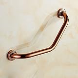 安全なバスルームのアームレスト高齢の手ハンドルトイレトイレ手すり ( 色 : ローズゴールド )