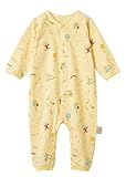 People Tree (ピープルツリー) オーガニックコットンベビー SORAプリント カバーオール イエロー系 70