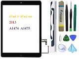 ブラックタッチスクリーン交換用 iPad 5/iPad Air 2013 9.7インチ A1474 A1475 A1476 デジタイザーガラスアセンブリ ホームボタン + プリインストール接着剤 + ツールキット