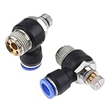 1個入り 空気圧スピードコントローラ チューブ パイプ T型 真鍮継手