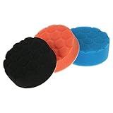 KKmoon 「3点セット」カー ポリッシャースポンジキット ポリッシングパッド バフスポンジ 洗車 ワックス 研磨 垢取り 傷磨き 塗装 3" 80mm/5" 125mm/6" 150mm/7" 1