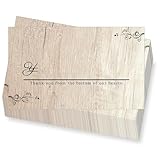 こころ印 お勘定書 値札 デザインカード 名刺サイズ 100枚 日本製 上質紙 KK08 ライトウッド