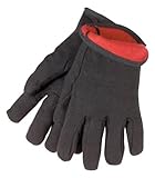 Tillman 1545 Brown Jersey with Red Fleece Lining Jersey Glove Large Pkg = 12 by Tillman