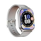 SLuB スマートウォッチ 【2025年進化モデル＆通話機能】Bluetooth5.3 腕時計 2.1インチ大画面 活動量計 歩数計 音楽制御 遠隔撮影 IP68防水 SMS/X/Line通知 磁気吸着充電 スポーツウォッチ レディース メンズ 多種類文字盤 アラーム GPS連携 プレゼント (グレー)