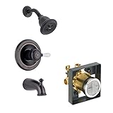 Delta Delta KTSDLE-T14478H2O-H777-RB Leland Tub/Shower Kit Pressure-Balance Single-Function Cartridg