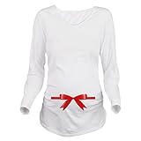 Linyuan ファッション Cute Pregnancy Women Loose Tシャツ T-Shirt Red Ribbon Bow Print for Maternity Tee K135