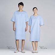 KAZEN アプロン 検診衣 227-91(サックス) M