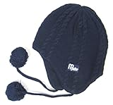 エムジュニア 耳あて付ニット帽子 1-20-003 ネイビー