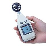 ハンドヘルドデジタル風速計LCDバックライトディスプレイ2ヨット、工業用発電機、ドローン風温度測定器、ホワイトに適した高精度