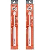 犬口ケア 歯ブラシ シリンダーヘッド | 愛犬歯磨き 愛犬デンタルケア 歯垢 汚れ プラーク 360° 特許 小型犬 中型犬 大型犬 簡単 はみがき 毎日 ハミガキ 2個セット