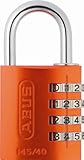 ABUS 145/40 C 40mm Body 4-Dial Resettable Combination Padlock, Orange by ABUS