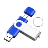 EASTBULL 16GB Type-C & USB2.0フラッシュドライブ 1個 2-in-1 FAT32 USB Cフラッシュドライブ バルク Type-C サムドライブ OTGメモリースティック スマートフォン、コンピューター、タブレット、Macに対応 (ブルー, 16GB)