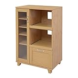 JKプラン Lyckaland　キャスター付きレンジ台 家電ラック 75cm幅 ナチュラル FLL-0015-NA