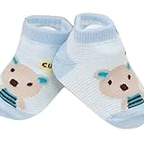 Plus Nao(プラスナオ) 子供用 靴下 ソックス ショートソックス カバーソックス アニマル柄 フルーツ柄 バイカラー コットン 女の子 男の子 M くま【ブルー】