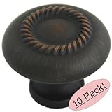 Cosmas 228orb Oil Rubbed Bronzeロープキャビネットハードウェアノブ – 1 – 1 / 4 "インチ直径 – 10パック