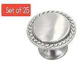 ( Set of 25 )ビーズキャビネット引き出しノブつや消しニッケル仕上げ