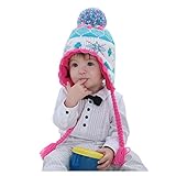 ニット帽子 耳あて パイロット ベビー キッズ かわいい　秋冬 (XL)