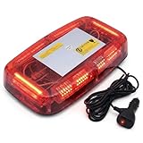 回転灯 赤 12v 24v led 車 大きい シガーソケット 電源 マグネット 付き パトランプ (赤)