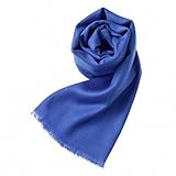 .a all over the world ストール モダール100% 大判 シルクタッチ レディース (ブルー)