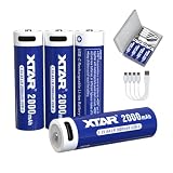 【新型】XTAR 2000mAh USB-C充電式 単三リチウム電池 1.5V AA Li-ion充電池 付属USB-C充電ケーブル (単3リチウム電池4本)