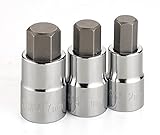 3pc 1/2 Drive Metric Hex Bit Socket Set | ARES 70030 | 12, 14, and 17MM Bit Sockets Cover Applicatio
