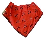 Single Baby Bandana Dribble Bib 100 %コットン裏地フリースPirate / Nautical D カラー: レッド