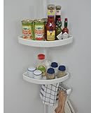 突っ張り/つっぱり コーナーラック 収納家具 棚 トイレ/玄関/台所/キッチン/調味料/カトラリー 収納 伸縮