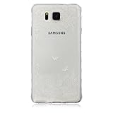 UNEXTATI Galaxy Alpha 用 ケース 耐衝撃 高品質 TPU ハード カバー 超薄型ケース 全面保護 脱着簡単 クリア 透明 Samsung Galaxy Alpha G850カバー