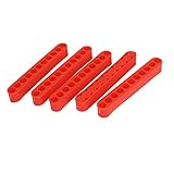 uxcell　スクリュードライバービットホルダー　ホルダーブロック　レッド　90mmの長さ　7mmの直径　11穴　5個