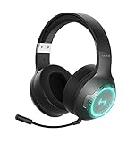 Edifier G33BT ゲーミングヘッドセット 着脱式マイク付き 48時間連続再生 低遅延 ノイズキャンセリング機能 重低音強化