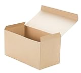 High Quality Packaging 10 Count Kraft Pinstripe Gift Box, 12 x 6 x 6
