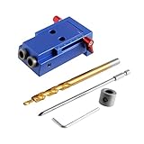 Fenteer 9つ穴調整可能　木製品接続　穴用治具キット　ホールパンチャー　ドリルガイド　電動工具パーツ　高品質　スチール製　建具用　耐久性　厚さ木適用