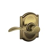 Camelot Trim with Accent Hall and Closet Lever, Antique Brass (F10 ACC 609 CAM) by Schlage Lock Comp
