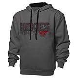NCAA Virginia Tech Hokiesベンチマークカラーブロックプルオーバーフード、XL、グラファイト/ブラック
