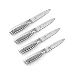 High Quality Signature 4-Piece Stainless Steel Steak Knife Set (4-1/2-Inch, Black)
