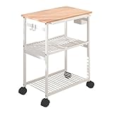 set-nsp130ork-bk/nspキッチンワゴン オーク突板タイプ 単品 （キャスター：ブラック）｜ キッチンワゴン ワゴン キャスター付き キッチン キッチンラック キッチン収納 キッチンカウンター ラック キャスター付きワゴン カ