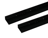 安田 アルミアングル 2m 1.2x 6x15mm ブラック 2本組