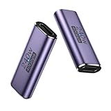 Type-C 中継用アダプター 2枚セット 延長アダプター Type-CメスからCメス USB4.0 240W急速充電 40Gbpsデータ転送 8K@60Hz映像出力 アルミ合金シェル MacBook Pro/Surface Book 2/Galaxy S21 S20などTypeCデバイスに対応 (G タイプ)