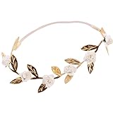 LUERME ベビー　ヘッドバンド　ヘアアクセサリー　ローズ飾り　葉飾り　ガールズ　女の子　赤ちゃん　記念写真　可愛い (B)