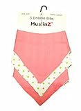 MuslinZ Baby Girls Muslin Dribble Bibs. 2 layer muslin 100% Cotton Muslin Bandana style Bibs - by Mu