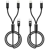 2in1 充電ケーブル Aioneus [1.2m 2本セット] 充電コード iPhone 充電器ケーブルType Cケーブル タイプc ライトニングケーブル iPhone16 15 14 plus 13 Pro Max 12 Galaxy Xperia Pixel Switch