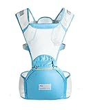 Angelcare 抱っこ紐 夏用 メッシュタイプ 通気性がよい ウエストポーチ抱っこひも (ブルー)