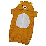 リラックマ Rilakkuma フード付き ロンパース 変身なりきり パイル素材 ドレスカバーオール rkm-02 50-70cm リラックマ