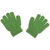 赤ちゃん着手袋　冬着　暖かい　フルフィンガー　ミトン編む　アクリル系　柔らかい　ソリッド編みキッズ手袋　グリーン