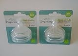 Well Beginnings Fast Flow Wide Neck Silicone Nipples 2 Count (2 Packs) 4 Total by Walgreens